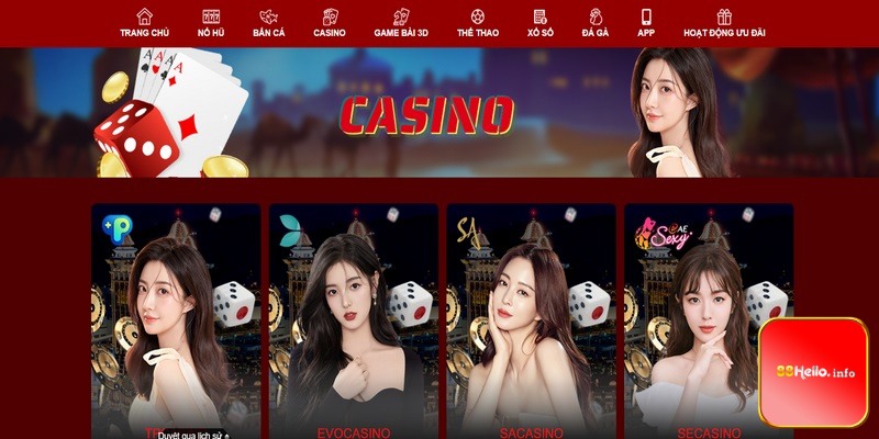 Casino trực tuyến tại Hello88 là sảnh chơi ăn khách nổi bật hàng đầu